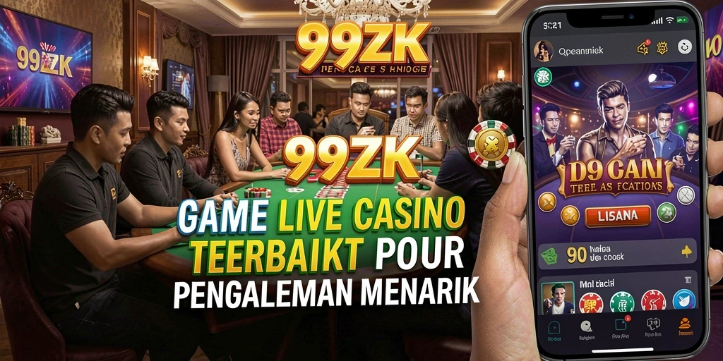 Tampilan gameplay Live Casino yang mendebarkan di 99ZK.