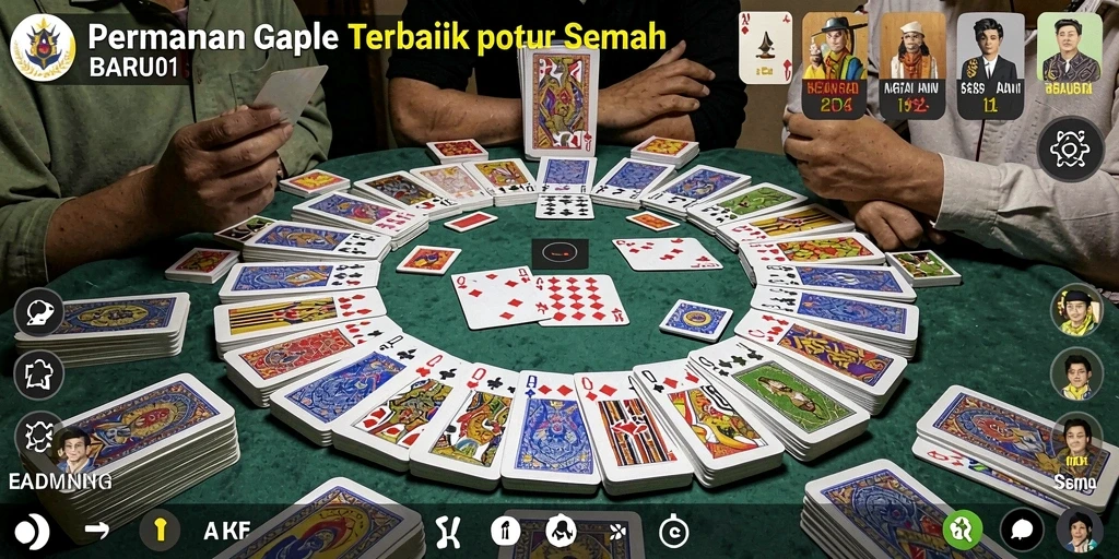Tampilan menarik dari gameplay Gaple di BARU01.