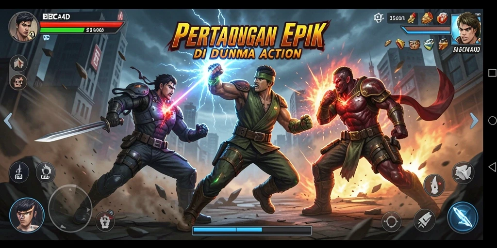 Screenshot menunjukkan aksi seru dari gameplay BBCA4D yang menegangkan.