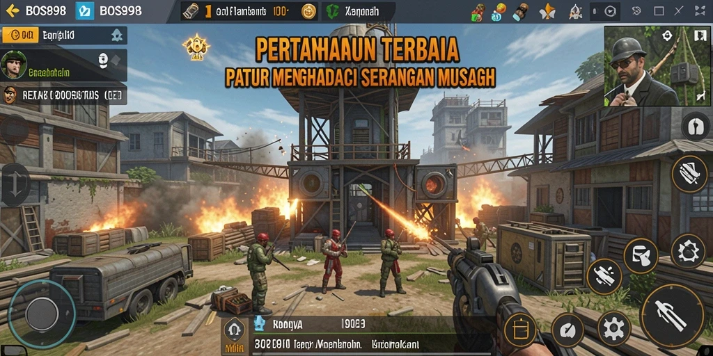 Tampilan gameplay <strong>BOS898</strong> yang menawan dalam pertempuran Tower Defense.