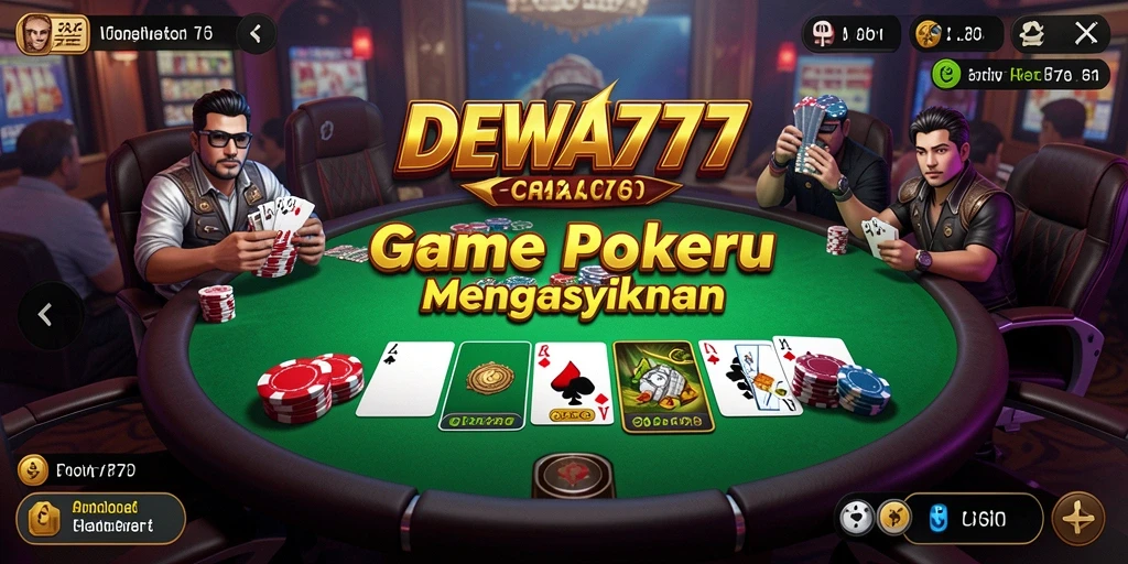 Tampilan gameplay poker yang menarik di DEWA777.
