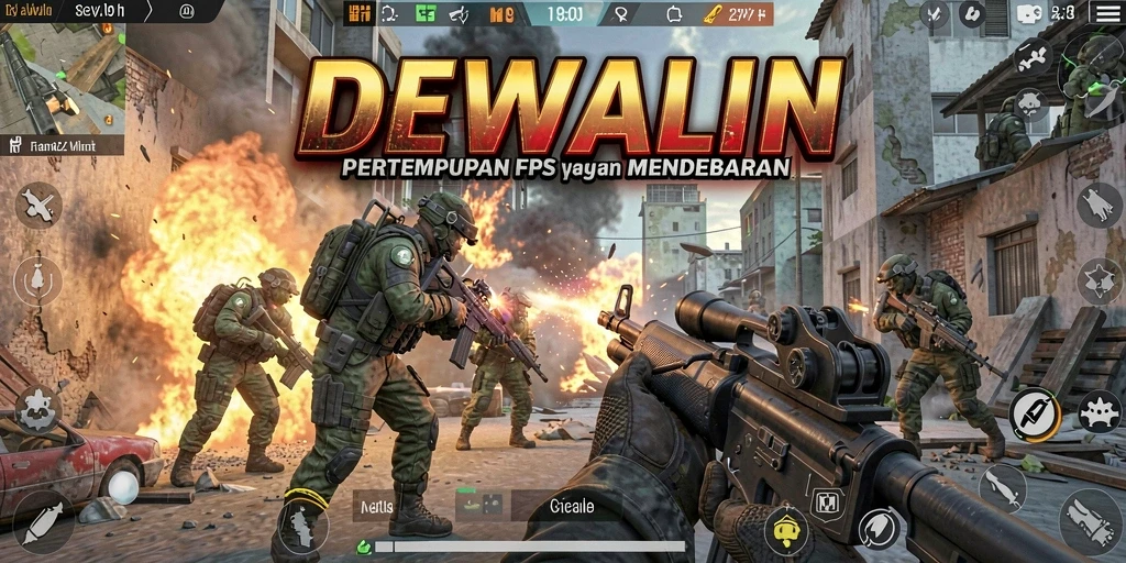 Tampilan gameplay DEWALIN yang mendebarkan saat pertempuran berlangsung.