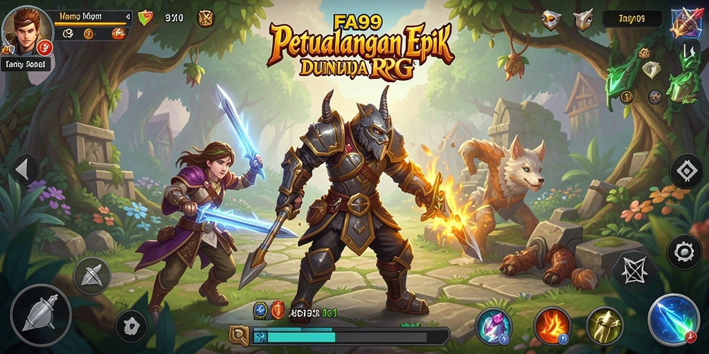 Tampilan gameplay menarik dari FA99 dengan karakter dan petualangan RPG.