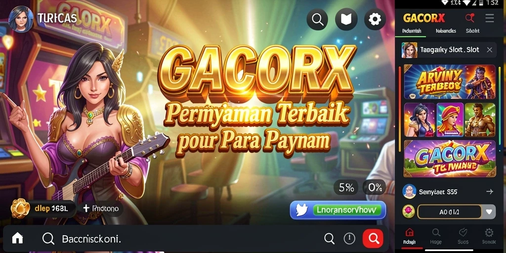 Tangkapan layar utama GACORX menampilkan serunya gameplay Slot.