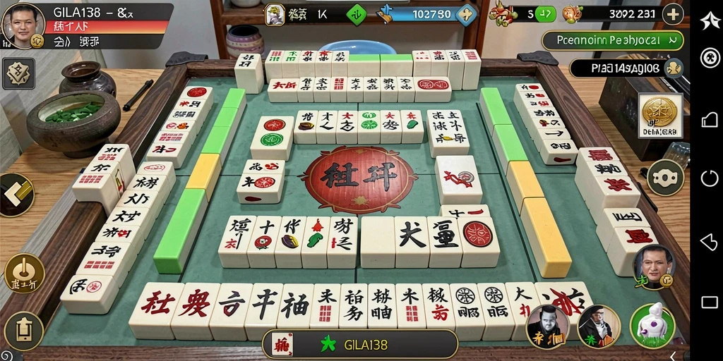 Screenshot GILA138 menampilkan gameplay Mahjong yang menarik.