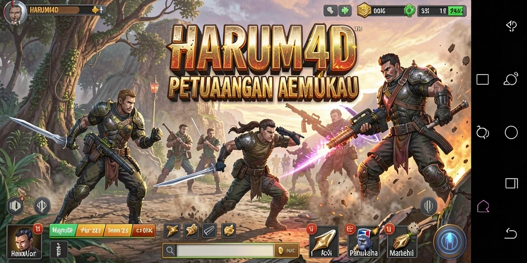 Tampilan gameplay seru dalam HARUM4D dengan aksi cepat dan mendebarkan.