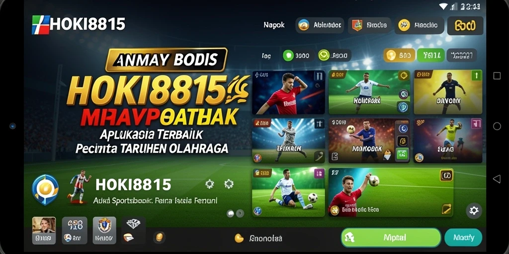 Tampilan gameplay HOKI8815 yang menampilkan fitur taruhan olahraga.