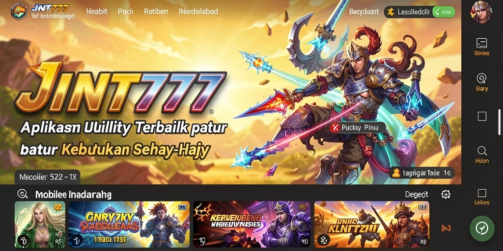 Tampilan antarmuka utama JNT777 yang memudahkan navigasi.