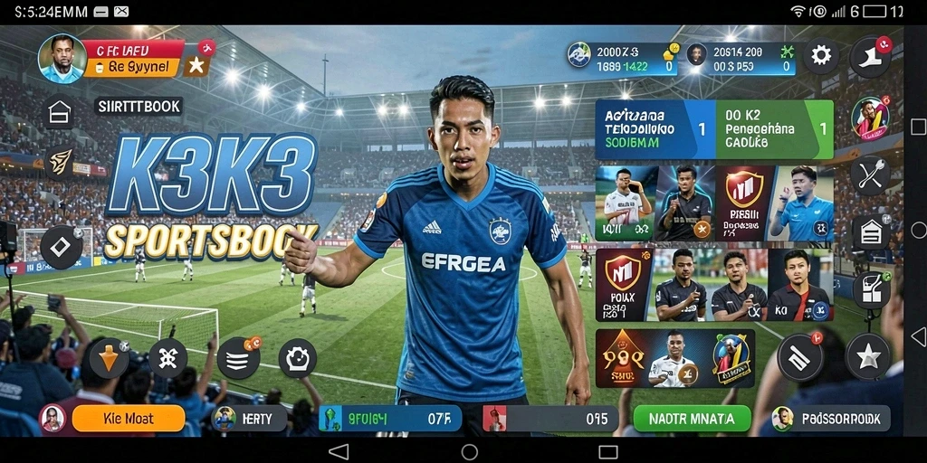 Tampilan gameplay Sportsbook K3K3 yang menarik dan interaktif.