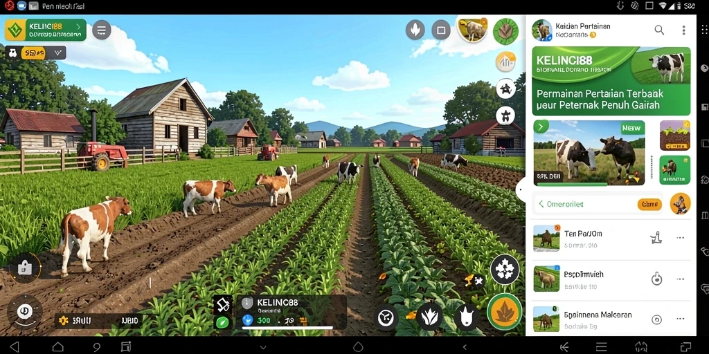 Gameplay <strong>KELINCI88</strong> menampilkan aktivitas bertani yang menyenangkan dan interaktif.