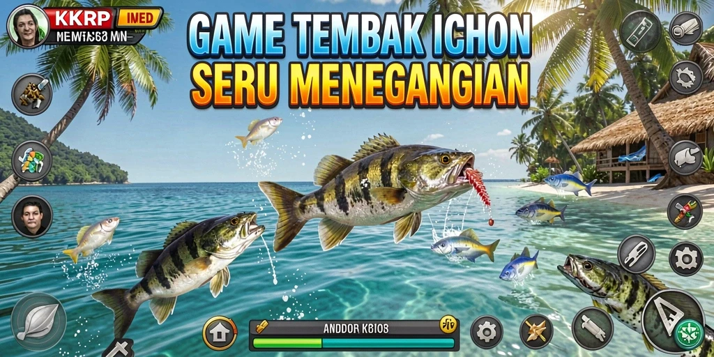 Screenshot utama KKRP menampilkan gameplay seru Tembak Ikan.
