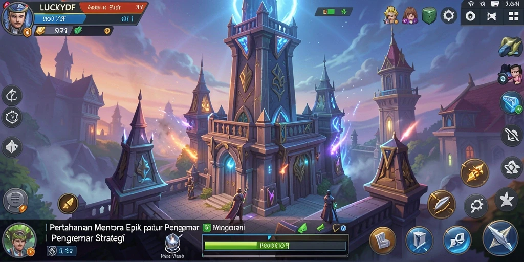 Gameplay seru Tower Defense dengan banyak menara strategis.