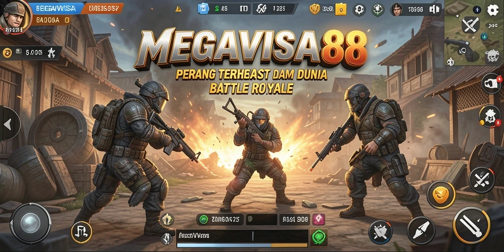 Gameplay mendebarkan dalam pertempuran intens Battle Royale.