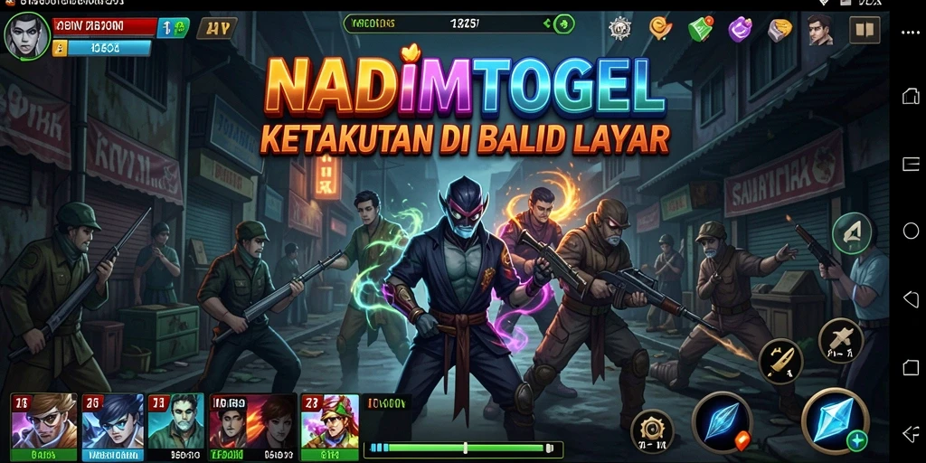 Menggambarkan momen menegangkan dalam gameplay NADIMTOGEL.