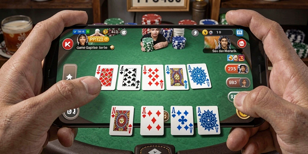 Tampilan gameplay Gaple yang menarik dan seru.