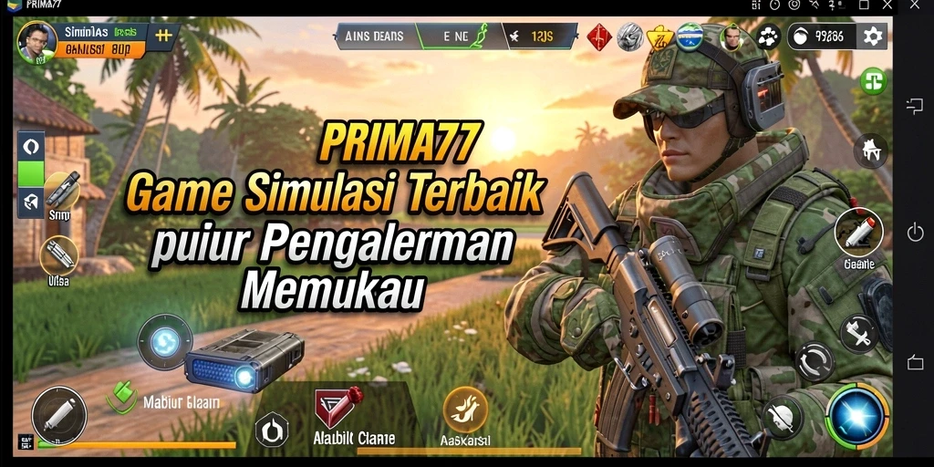 Screenshot gameplay PRIMA77 menampilkan aksi seru dalam simulasi interaktif.