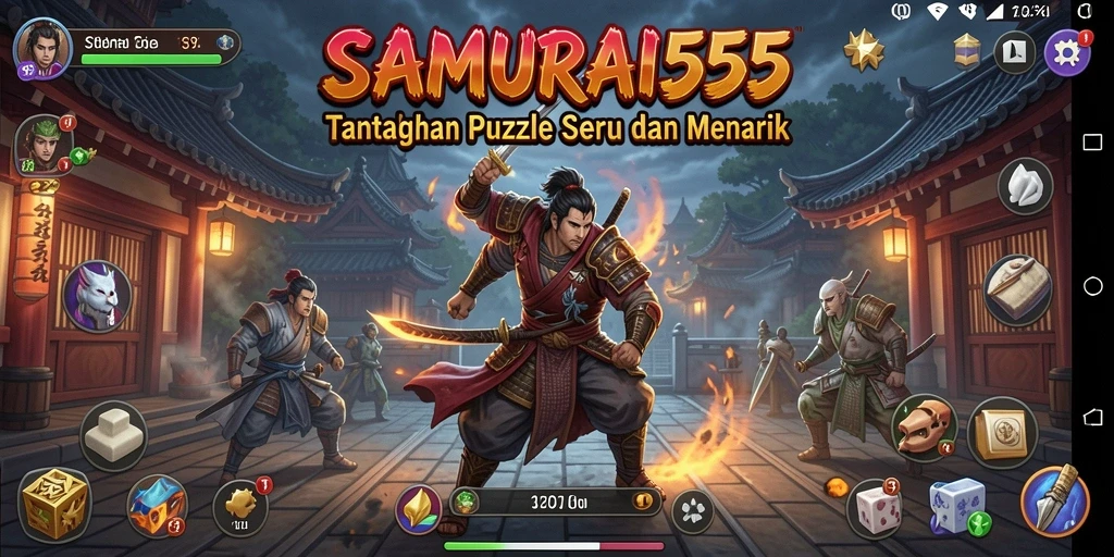 Tampilan gameplay atraktif dari SAMURAI555.