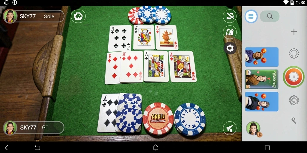 Tampilan gameplay Gaple yang menarik di SKY77.