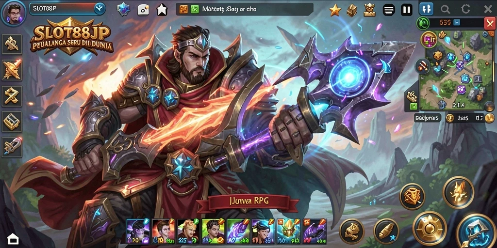 Tampilan grafis menakjubkan dalam gameplay RPG SLOT88JP.