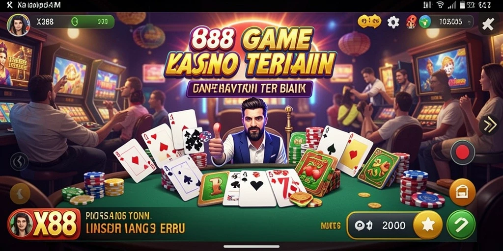 Tampilan gameplay seru di aplikasi Kasino X88.