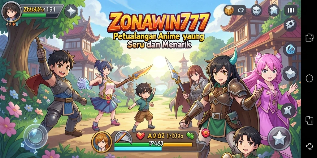 Tampilan screenshot menunjukkan pertarungan seru dalam game Anime.